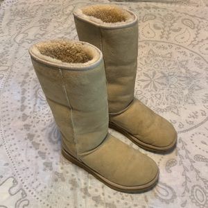 UGG Classic Tall Tan Suede Winter Boots Size 9 #5815